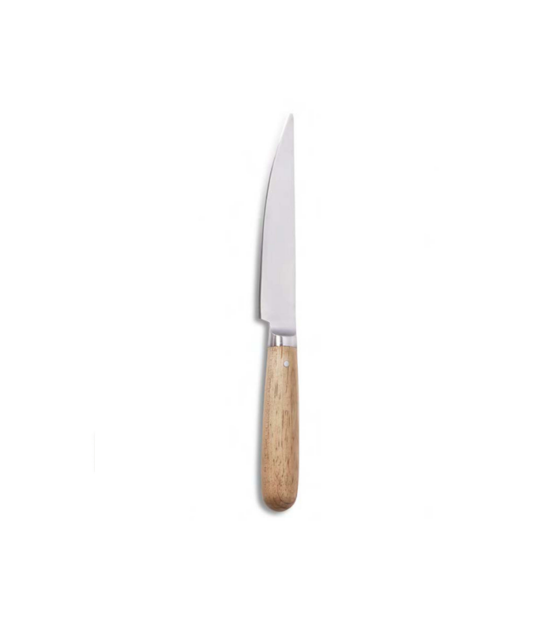 Couteau sans dent avec manche en bois