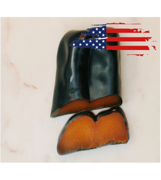 USA - 1KG  Black Bottarga Coated in Wax 150-180g